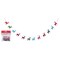 Transpac 68" Multicolor Christmas Prancing Reindeer Banner, Felt Decorative Wall Garland, Fabric, 1.57" Height, Spot Clean